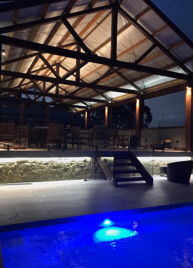Cabana and pool