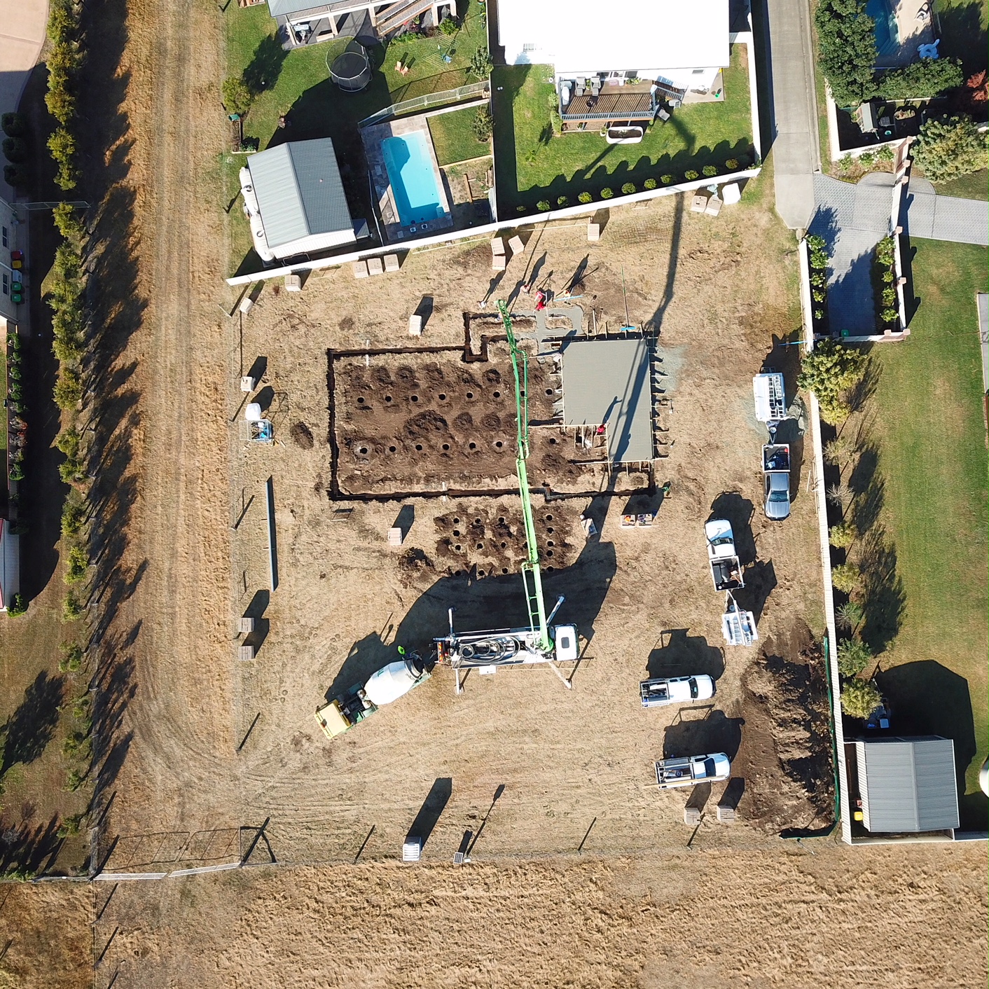 Aerial Shot Of Footings