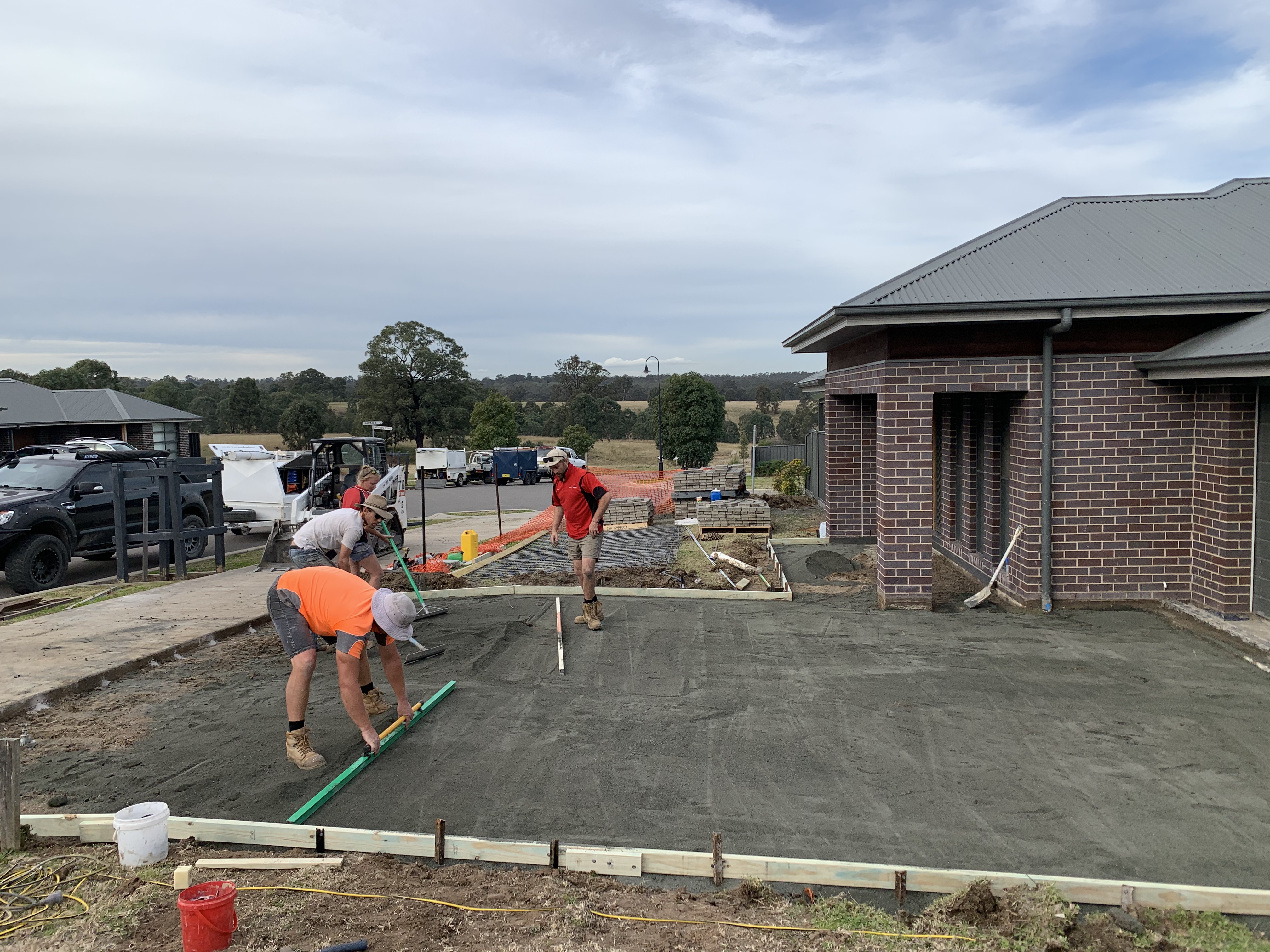 Forming Up To Pour A New Concrete Driveway